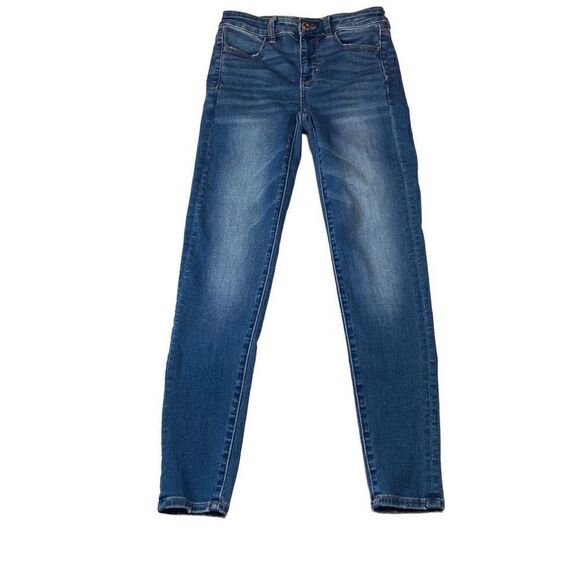 American Eagle Next Level Stretch High Rise Jeggings Denim Jeans Women Size 4 - Picture 1 of 11